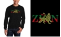 LA Pop Art Men's Zion - One Love Word Art Crewneck Sweatshirt